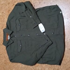 Lake & Trail Olive Men's Lined Shirt Jacket Size XL NWT